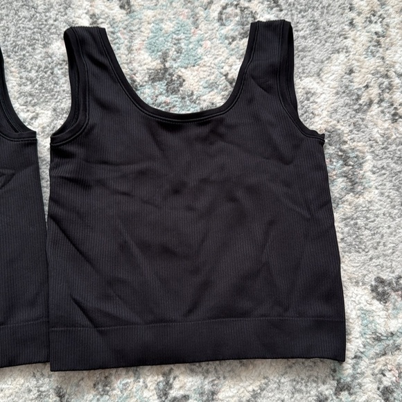Bundle of Girls Athleta Ribbed Black Tank Tops - Picture 3 of 9